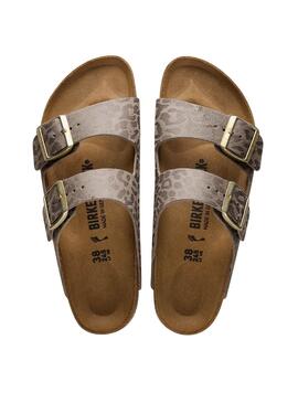 Sandalias Birkenstock Arizona Leo beige para mujer