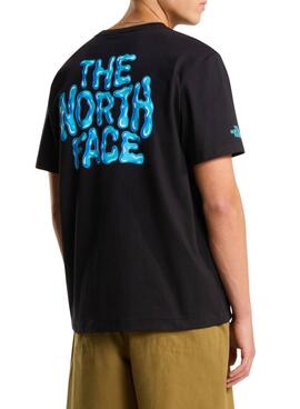 Camiseta The North Face Drip Logo negro para hombre

