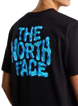 Camiseta The North Face Drip Logo negro para hombre

