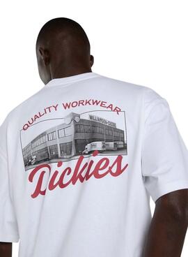 Camiseta Dickies Wellsville blanco para hombre