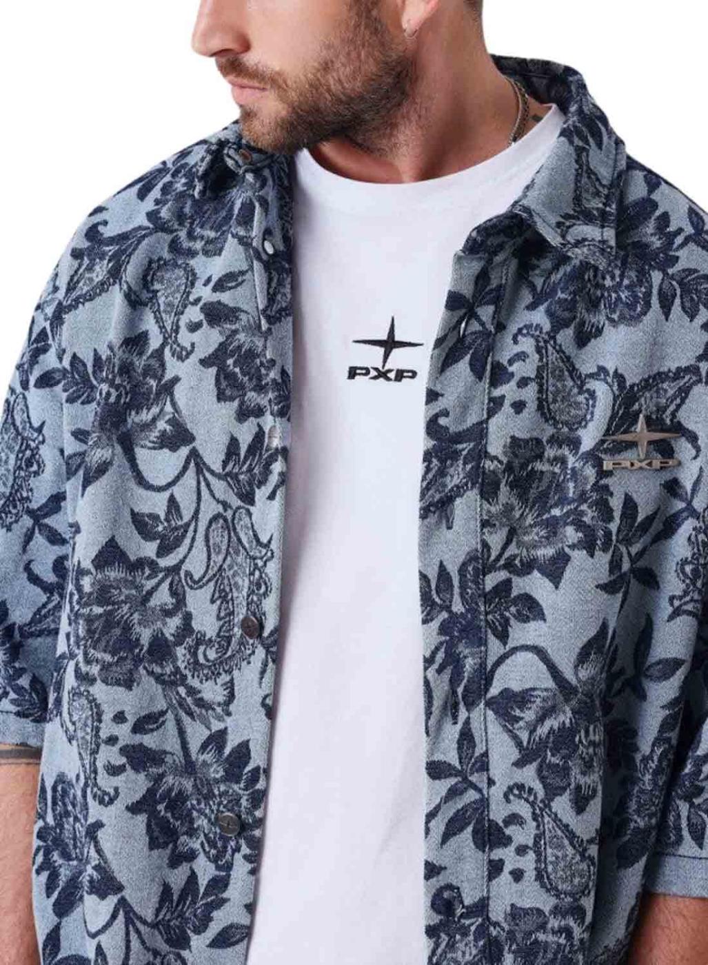 Camisa Project x Paris Jacquard azul para hombre