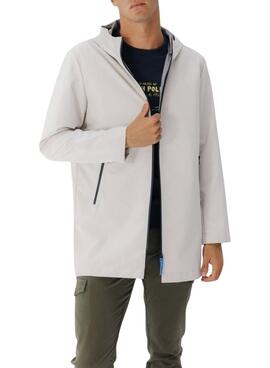Parka El Pulpo impermeable beige para hombre
