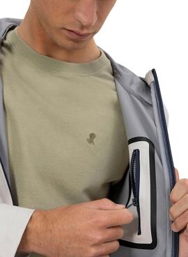 Parka El Pulpo impermeable beige para hombre
