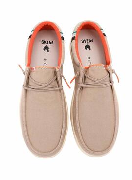 Zapatos Walkin Pitas Cana beige para hombre