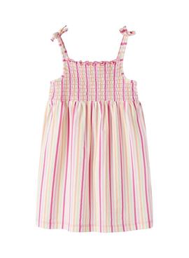 Vestido Name It Filuaz estampado de rayas multicolor para niña