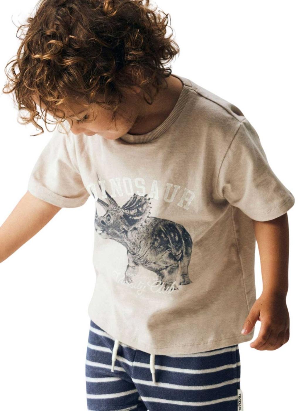 Camiseta Name It Feath tostado para niño