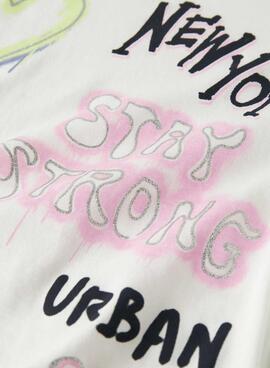 Camiseta Name It Fosiaz blanco para niña