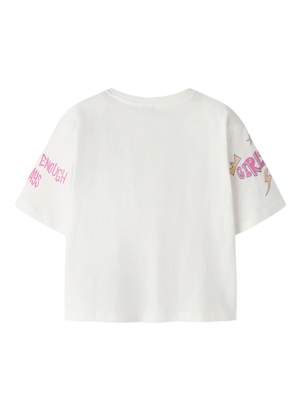 Camiseta Name It Fosiaz Love blanco para niña