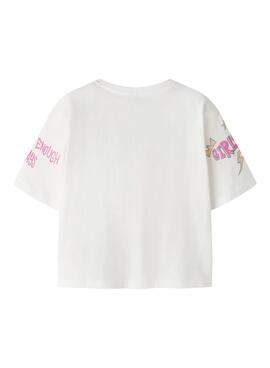 Camiseta Name It Fosiaz Love blanco para niña