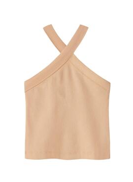 Top Name It Flommiz naranja para niña