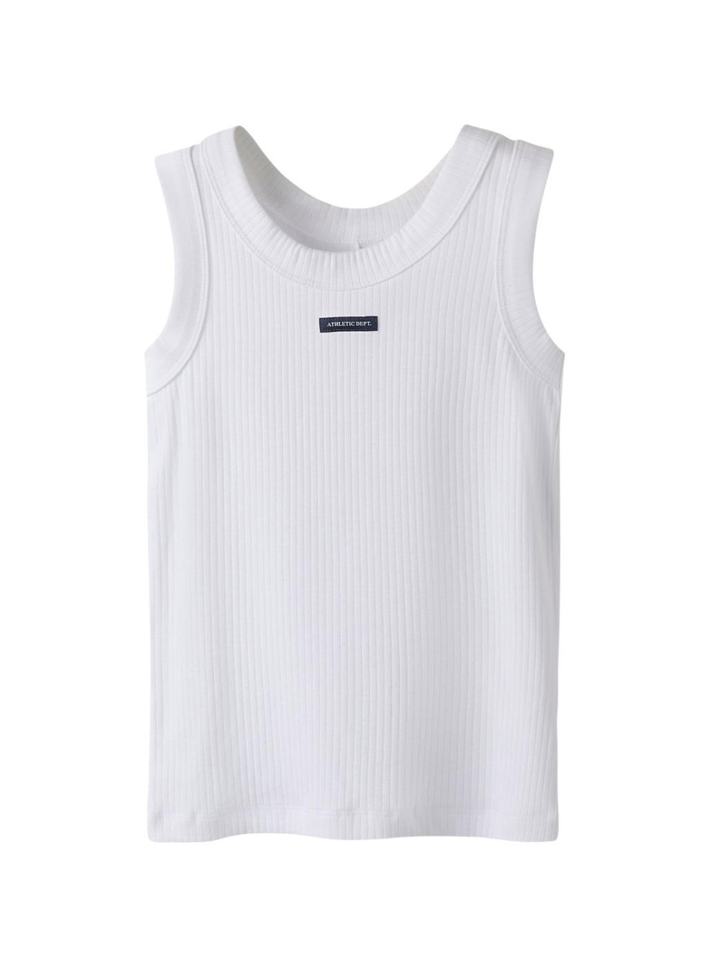 Top Name It Flyra blanco para niña