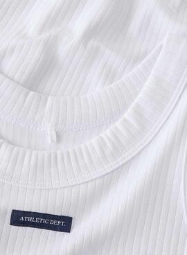 Top Name It Flyra blanco para niña