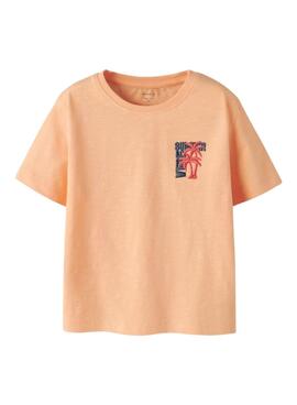 Camiseta Name It Flapz coral para niño