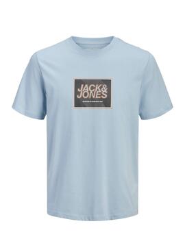 Camiseta Jack and Jones Rain azul para niño