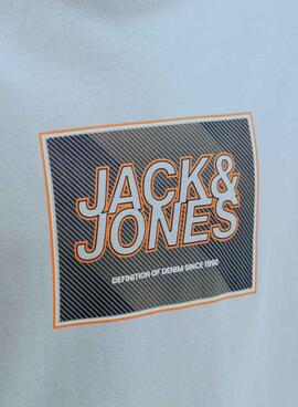 Camiseta Jack and Jones Rain azul para niño