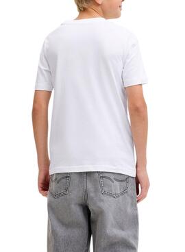 Camiseta Jack and Jones Rain blanco para niño