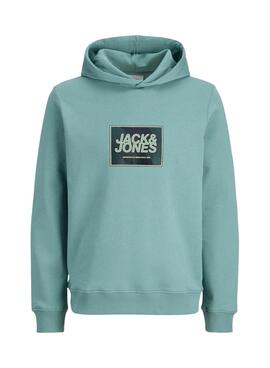 Sudadera Jack and Jones Rain verde para niño