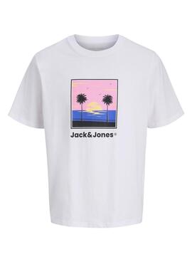 Camiseta Jack and Jones Perry blanco para niño