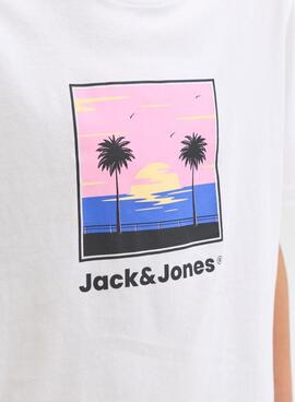 Camiseta Jack and Jones Perry blanco para niño