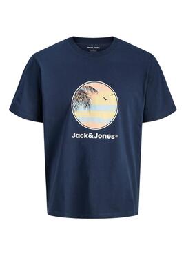 Camiseta Jack and Jones Perry azul marino para niño