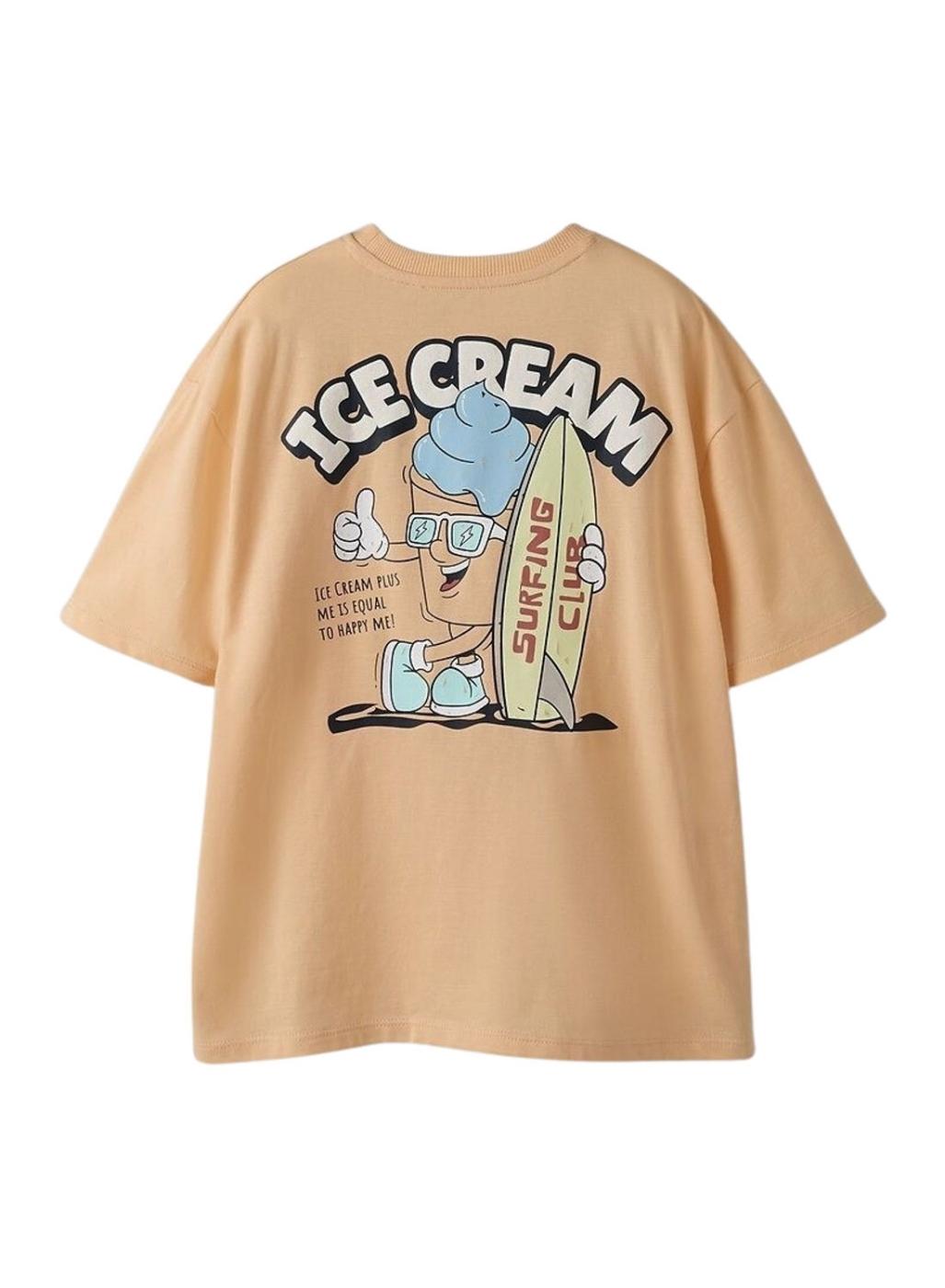 Camiseta Name It Foxe coral para niño