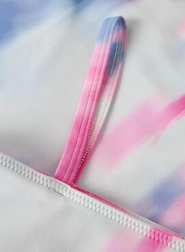 Bikini Name It Zie estampado azul y rosa para niña