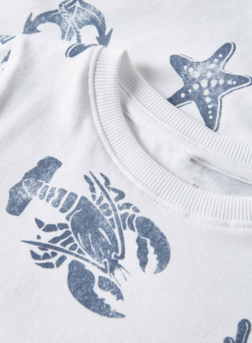 Camiseta Name It Fille estampada blanco para niño