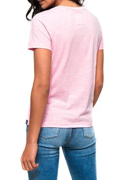 Camiseta Superdry Goods Sequin Rosa Mujer