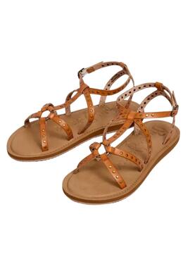 Sandalia Pepe Jeans Rio Studs marrón para mujer
