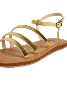 Sandalia Pepe Jeans Rio Sand dorado para mujer
