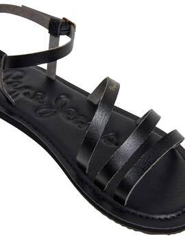 Sandalia Pepe Jeans Rio Sand negro para mujer