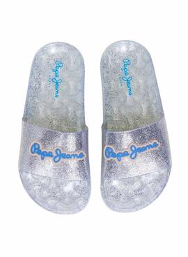 Chanclas Pepe Jeans Wave Pop con glitter para niña