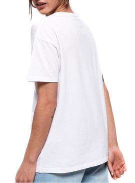 Camiseta Superdry Brand Foil Blanco Mujer