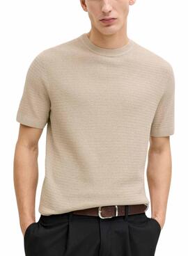 Camiseta Jack and Jones Bluriley beige para hombre