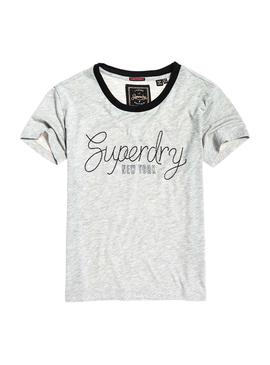 Camiseta Superdry Payton Gris Mujer
