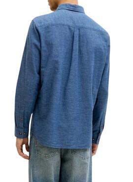 Camisa Jack and Jones Summer azul para hombre