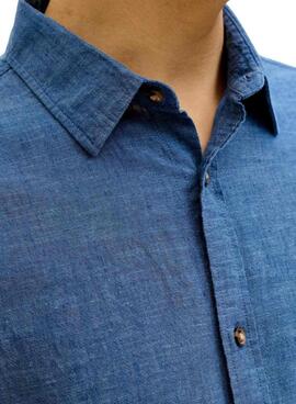 Camisa Jack and Jones Summer azul para hombre
