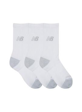 Pack calcetines New Balance Youth Active blanco para niños