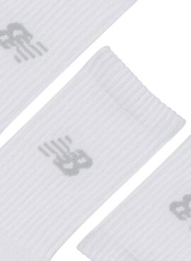Pack calcetines New Balance Youth Active blanco para niños