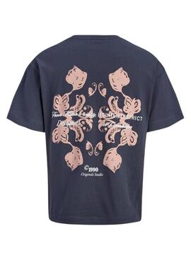 Camiseta Jack and Jones Ontauk marino para niño