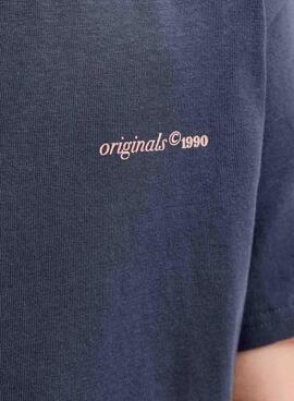 Camiseta Jack and Jones Ontauk marino para niño