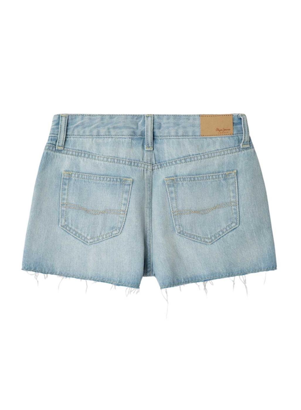 Short vaquero Pepe Jeans A-Line lavado claro para niña