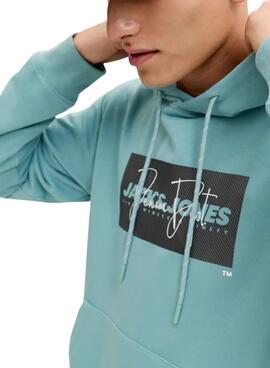 Sudadera Jack and Jones Cole turquesa para hombre