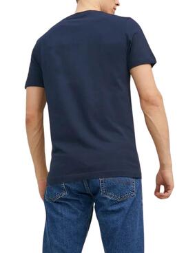 Camiseta Jack and Jones Bluarchie azul marino para hombre