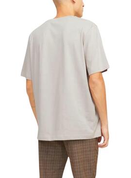 Camiseta Jack and Jones Bluarchie gris para hombre