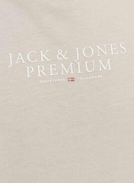 Camiseta Jack and Jones Bluarchie gris para hombre
