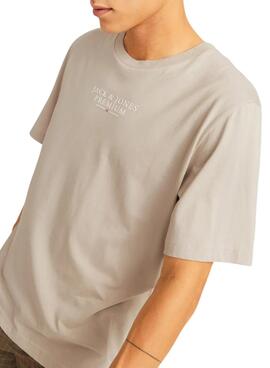 Camiseta Jack and Jones Bluarchie gris para hombre