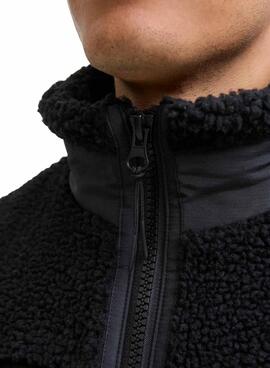 Chaqueta Jack and Jones Soho teddy negro para hombre
