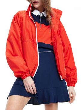 Cazadora Tommy Jeans Recycled Rojo Mujer