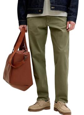 Pantalón Jack and Jones Kane chino verde para hombre
